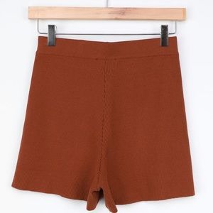 NWT Lulus Rust Ribbed High Rise Sweater Shorts